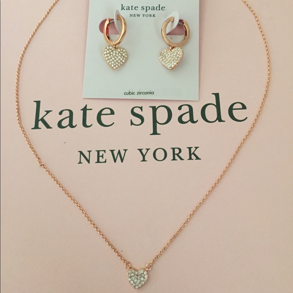 ♠️Kate Spade Truly Yours Set earrings & necklace 🆕